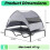 Elevated Dog Bed with Canopy, Grey, Outdoor & Indoor Use 3