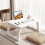 White Folding Bed Tray with Tablet Slot - 59.5 x 39.5 cm 1