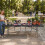 Folding Garden Table 244x75 cm, Black, Seats 10, Portable 2