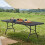 Folding Garden Table 244x75 cm, Black, Seats 10, Portable 3
