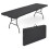 Folding Garden Table 244x75 cm, Black, Seats 10, Portable 4