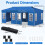 10 x 20 FT Pop Up Canopy Tent with 6 Sidewalls, Blue 5