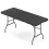 Folding Rattan-Look Garden Table, HDPE Top, Black 4