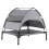 Elevated Dog Bed with Removable Canopy - Grey 2