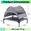 Elevated Dog Bed with Removable Canopy - Grey 3