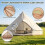 Waterproof Bell Tent with Stove Jack, Mesh Windows, Beige 4