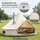 Waterproof Bell Tent with Stove Jack, Mesh Windows, Beige 4