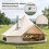 Waterproof Bell Tent with Stove Jack, Mesh Windows, Beige 5