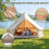 Waterproof Bell Tent with Stove Jack, Mesh Windows, Beige 3
