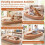 Removable Human Dog Bed with Plush Blanket - Brown 2