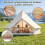 Waterproof Bell Tent with Stove Jack, Mesh Windows, Beige 6