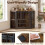 Corner Dog Crate & TV Stand with Adjustable Bowl Rack 8