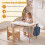 Kids Adjustable Activity Table & Chair Set, Natural Wood 1
