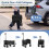 Foldable Wagon, 92L Capacity, Adjustable Handle, Black 1