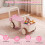 3-in-1 Kids Ride-On Car with Storage Basket - Pink 1