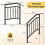 Adjustable Black Outdoor Handrails, 2 Pack, Galvanized Metal 1