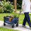 Foldable Wagon, 92L Capacity, Adjustable Handle, Blue 1