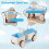 3-in-1 Kids Ride-On Push Car with Storage Basket, Blue 1