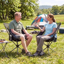 360 Swivel Camping Chair, 600D Fabric, 330 lbs Capacity
