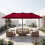 Extra-Large 15.5FT Patio Umbrella, Red, 144 LED Lights 2