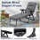 Foldable Sun Lounger with Adjustable Backrest & Cushion 1