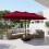 15.5FT Extra-Large Patio Umbrella, Red, 144 LED Lights 4