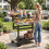 34" x 20" Double-Shelf Grill Table with Steel Top 2