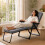 Foldable Sun Lounger with Adjustable Backrest & Cushion 2