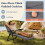 Foldable Sun Lounger with Adjustable Backrest & Cushion 3