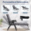 Foldable Sun Lounger with Adjustable Backrest & Cushion 4