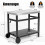 34" x 20" Double-Shelf Grill Table with Steel Top 6