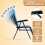 Foldable Sun Lounger with Adjustable Backrest & Cushion 3
