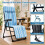 Foldable Sun Lounger with Adjustable Backrest & Cushion 6