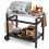 34" x 20" Double-Shelf Grill Table with Steel Top 7