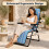 Foldable Sun Lounger with Adjustable Backrest & Cushion 5