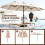 15ft Double-Sided Patio Umbrella with Solar LED Lights 8