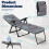 Foldable Sun Lounger with Adjustable Backrest & Cushion 6