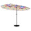 15ft Double-Sided Patio Umbrella with Solar LED Lights 8