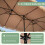 15 x 9 FT Double-Sided Tiki Patio Umbrella, Brown 7