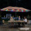15ft Double-Sided Patio Umbrella, Solar LED Lights, Brown 4