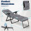 Foldable Sun Lounger with Adjustable Backrest & Cushion 7