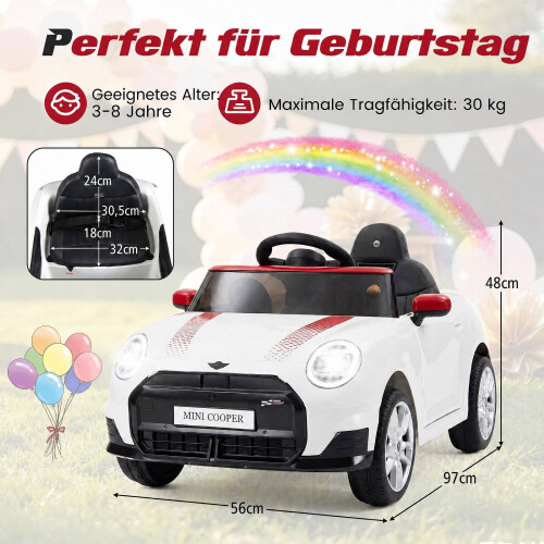 12V Kids Electric Car with Remote, LED Lights, Soft Start 2