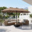 15ft Double-Sided Patio Umbrella, Solar LED Lights, Brown 6