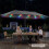 15ft Double-Sided Patio Umbrella, Solar LED Lights, Grey 5