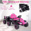 24V Pink Kids' Electric Tractor with Remote & Trailer 1