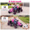 24V Pink Kids' Electric Tractor with Remote & Trailer 2