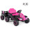 24V Pink Kids' Electric Tractor with Remote & Trailer 6