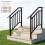 Adjustable Black Outdoor Handrails, 2 Pack, Galvanized Metal 6