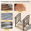Adjustable Black Outdoor Handrails, 2 Pack, Galvanized Metal 7