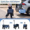 Foldable Wagon, 92L Capacity, Adjustable Handle, Blue 4